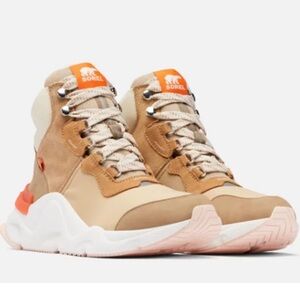 SOREL Kinetic RNEGED Conquest Boot Suede Lace-Up Waterproof Sneakers Tawny Buff